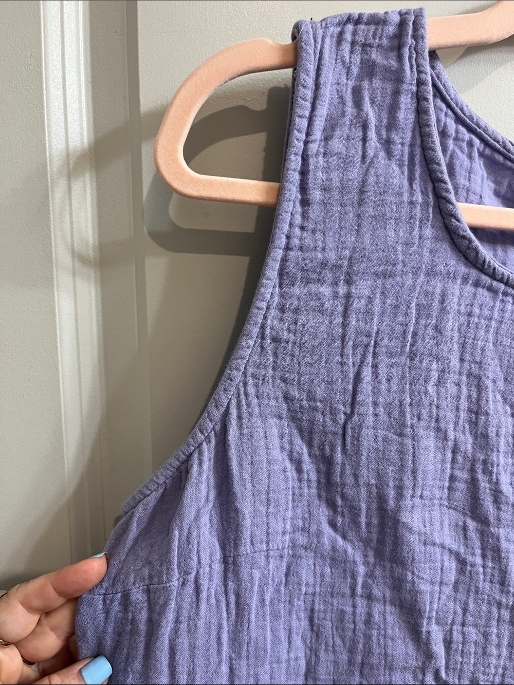 Universal Thread Lavender Tiered Cotton Gauze Dress - Picture 4 of 13